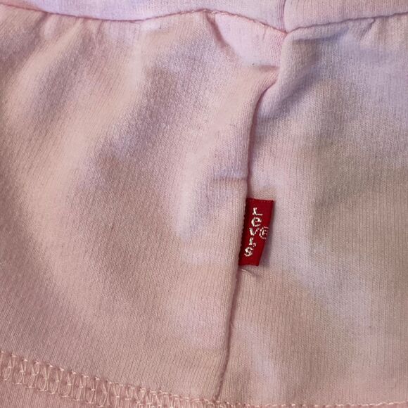 Girl's Pink Levi's Hoodie Levi's Logo Patch Ruffle Hem Size 4XS 3-4Yrs - Picture 5 of 7
